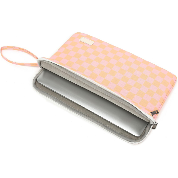 Canvaslove Laptop �antas� (15 in�)-Orange Grid With Strap