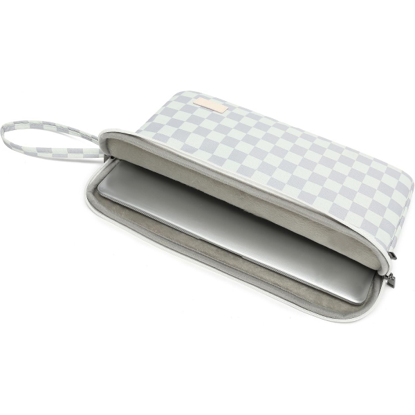 Canvaslove Laptop �antas� (15 in�)-Light Green Grid With Strap