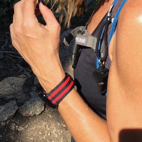 Carterjett Apple Watch Uyumlu Hiking Trail Nato Kay��-Surl Stripe
