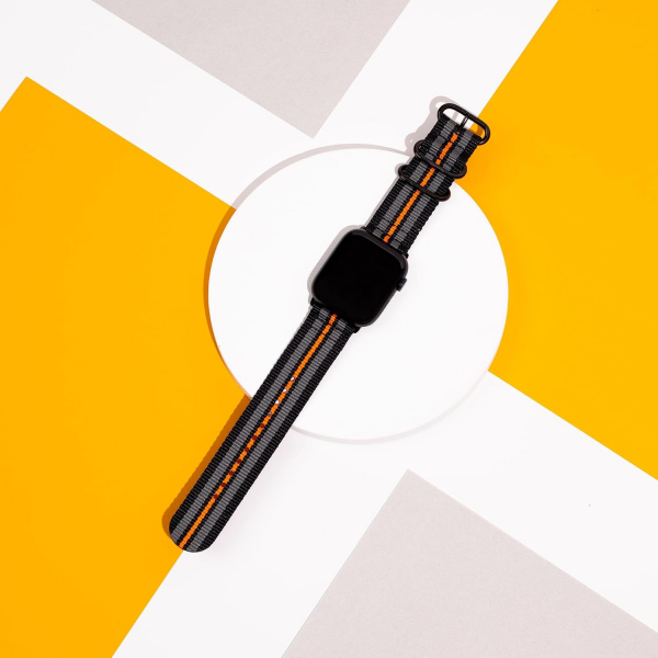 Carterjett Apple Watch Uyumlu Hiking Trail Nato Kay��-Racing Stripe