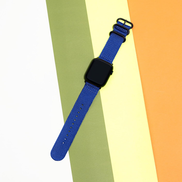 Carterjett Apple Watch Uyumlu Hiking Trail Nato Kay��-Royal Blue