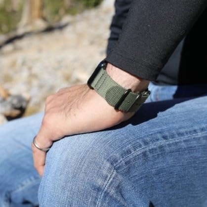 Carterjett Apple Watch Uyumlu Hiking Trail Nato Kay��-Army Green