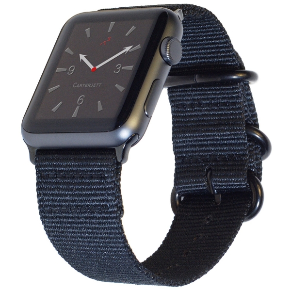 Carterjett Apple Watch NATO Kay (42mm)-Black Nylon