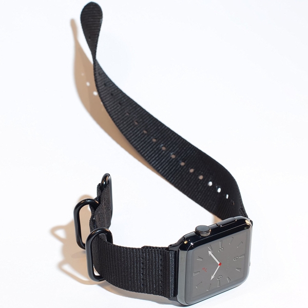 Carterjett Apple Watch NATO Kay (42mm)-Black Nylon