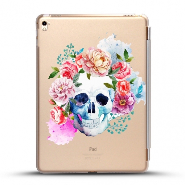 Cas Graphique Apple iPad Air 2 Klf (9.7 in)-watercolor flower skull