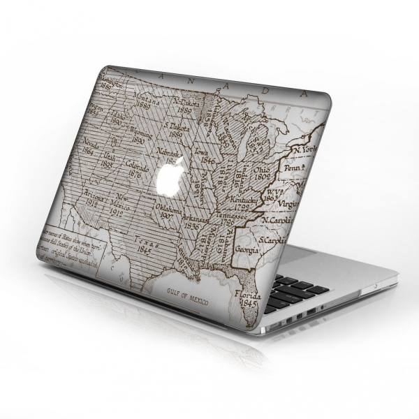 Cas Graphique Retina Ekran Macbook Pro Klf (13 in)-USA map