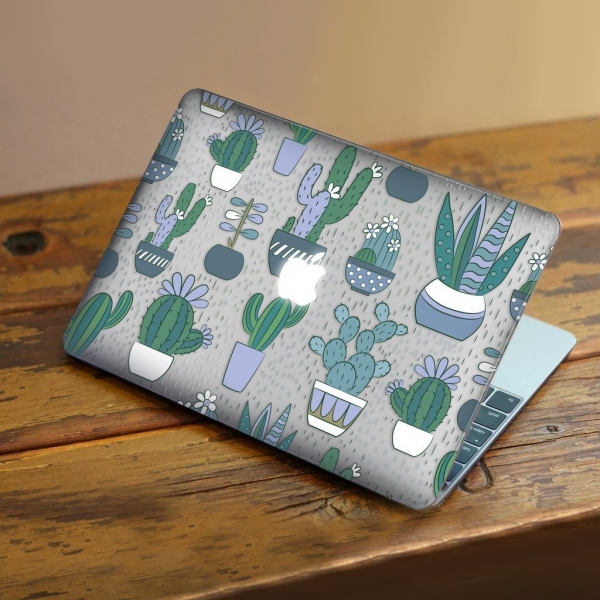 Cas Graphique Retina Ekran Macbook Pro Klf (13 in)-Green Cacti