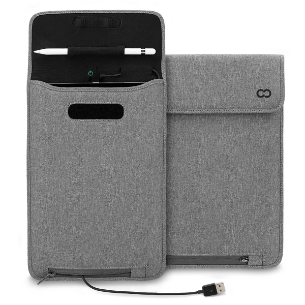CaseCrown iPad Power Sleeve Klf (9.7 in)-Charcoal Gray