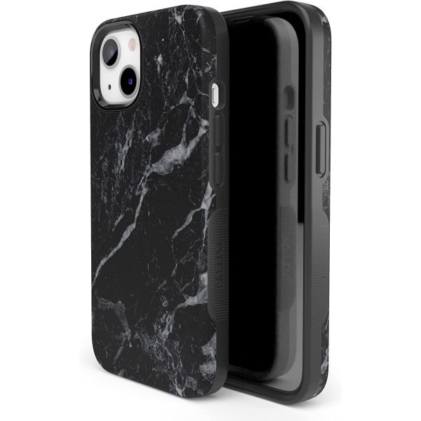 Casely Apple iPhone 14 Plus Klf (MIL-STD-810G)-Black Marble