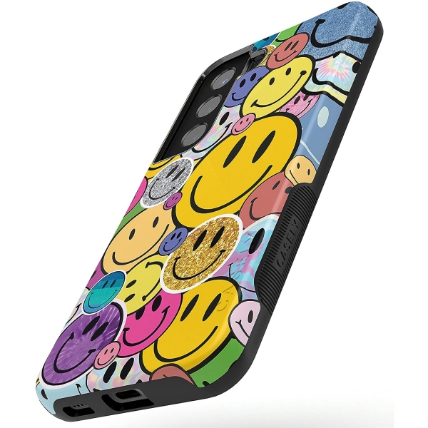 Casely Samsung Galaxy S22 Klf (MIL-STD-810G)-Smiley Face Sticker