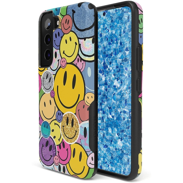 Casely Samsung Galaxy S22 Klf (MIL-STD-810G)-Smiley Face Sticker