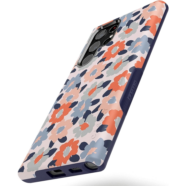 Casely Samsung Galaxy S22 Ultra K�l�f (MIL-STD-810G)-Field of Flowers