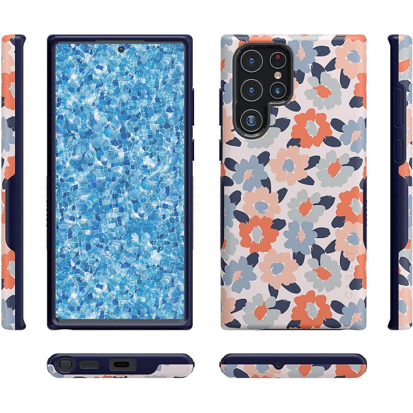 Casely Samsung Galaxy S22 Ultra K�l�f (MIL-STD-810G)-Field of Flowers