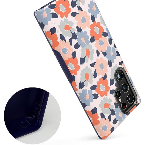 Casely Samsung Galaxy S22 Ultra K�l�f (MIL-STD-810G)-Field of Flowers