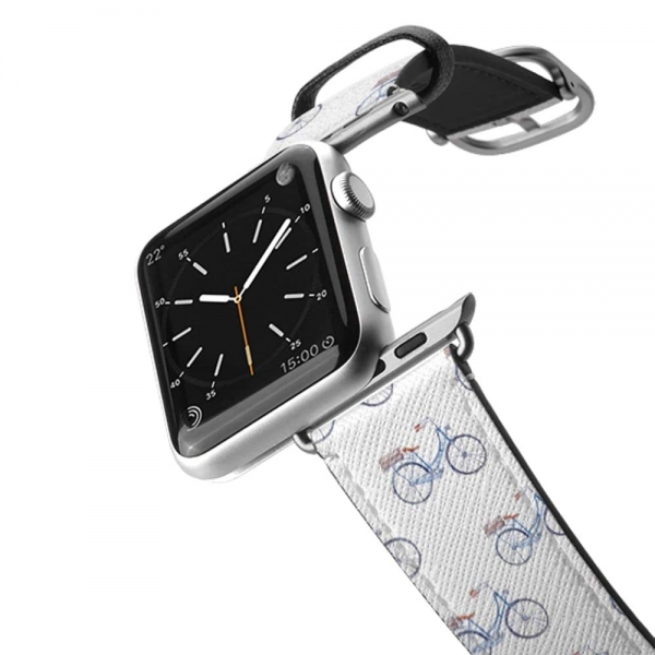 Casetify Apple Watch Kay (42mm)-Pastel Blue Bicycle
