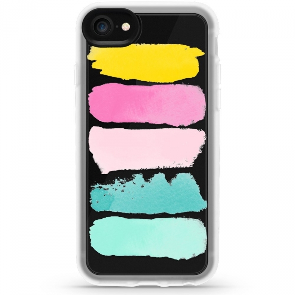 Casetify iPhone 7 Snap Klf- Painters Palette in Happy Watercolor Strokes Pattern