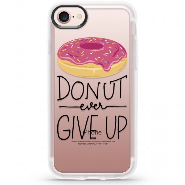 Casetify iPhone 7 Snap Klf-Donut Ever Give Up Pattern