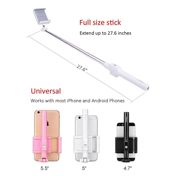 Cellways Bluetooth Selfie ubuu/Tripod Stand-White