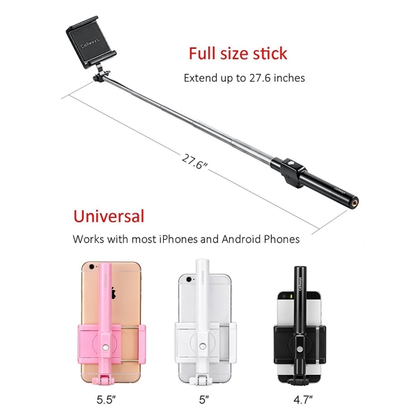 Cellways Bluetooth Selfie ubuu/Tripod Stand-Black