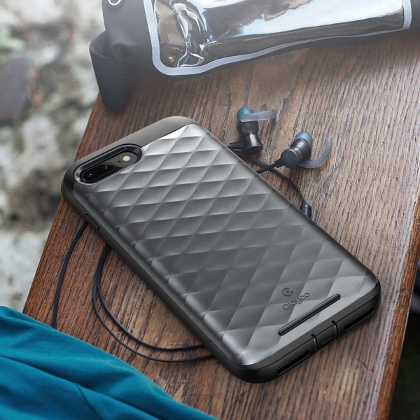 Clayco Apple iPhone 8 Plus Hera Serisi Klf-Black
