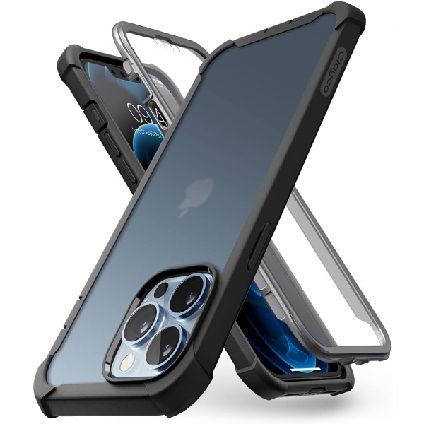 Clayco Forza Serisi iPhone 13 Pro Max Klf (MIL-STD-810G)-Black