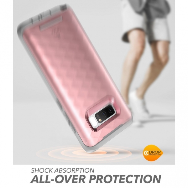 Clayco Galaxy Note 8 Hera Serisi Rugged Klf-Rose Gold