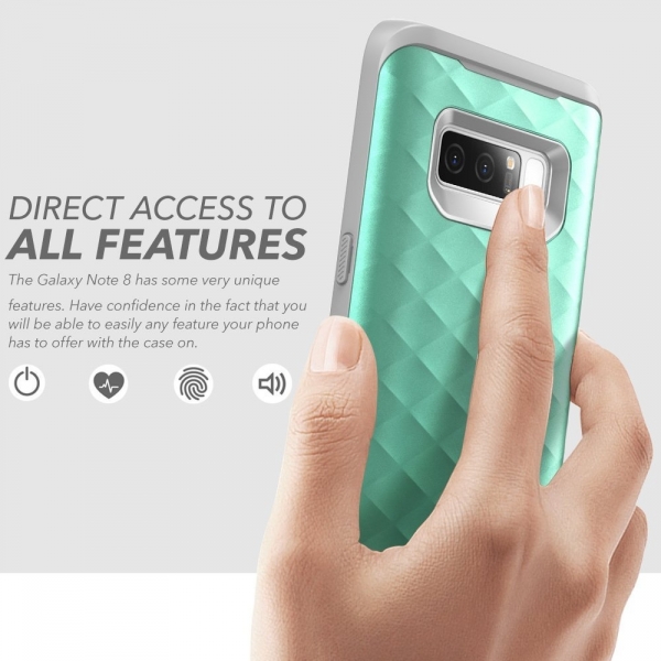 Clayco Galaxy Note 8 Hera Serisi Rugged Klf-Mint Green