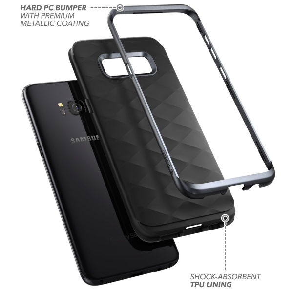 Clayco Galaxy S8 Plus Helios Serisi Premium Hybrid Klf-Black