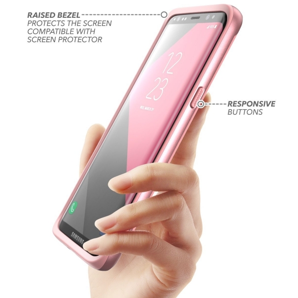 Clayco Galaxy S8 Plus Helios Serisi Premium Hybrid Klf-Pink