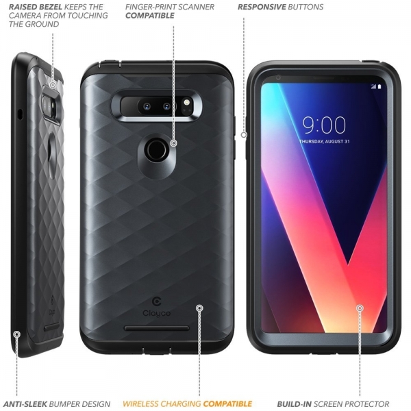 Clayco LG V30 Hera Serisi Rugged Klf-Black