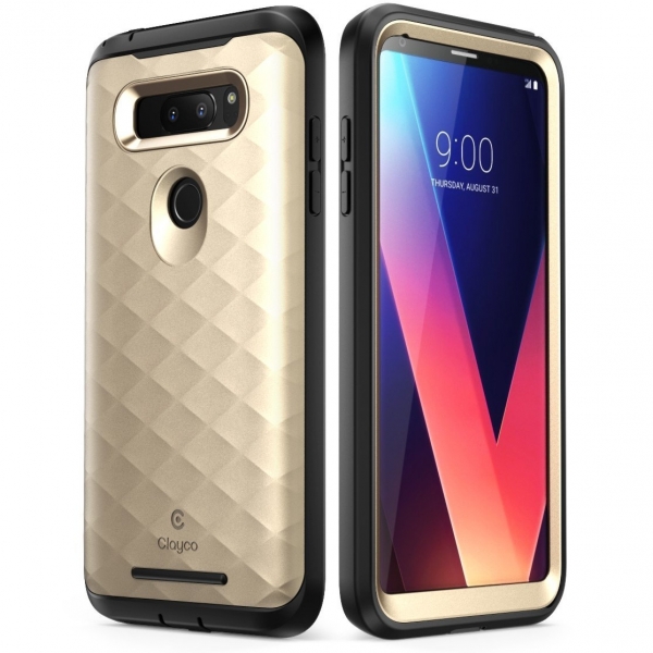 Clayco LG V30 Hera Serisi Rugged Klf-Gold