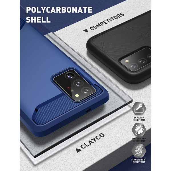 Clayco Samsung Galaxy Note 20 Ultra Xenon Serisi Klf-Blue