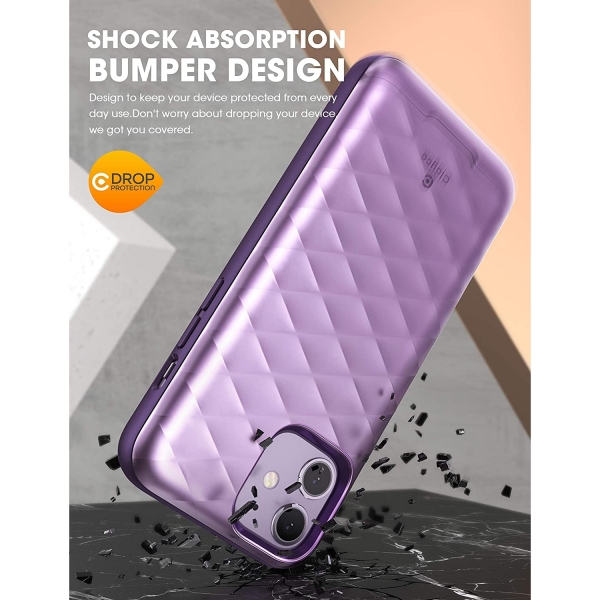 Clayco iPhone 12 Pro Max Argos Serisi Czdan Klf-Purple