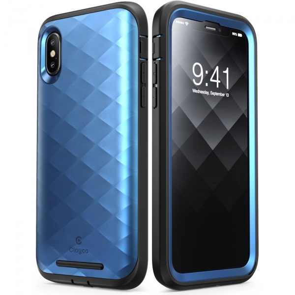 Clayco iPhone X Hera Serisi Klf-Blue