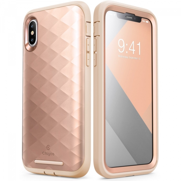 Clayco iPhone XS / X Hera Serisi Klf-Blush Gold