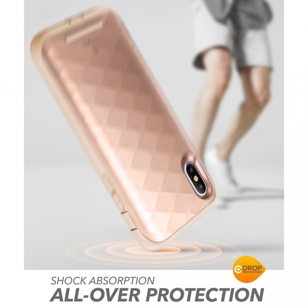 Clayco iPhone XS / X Hera Serisi Klf-Blush Gold