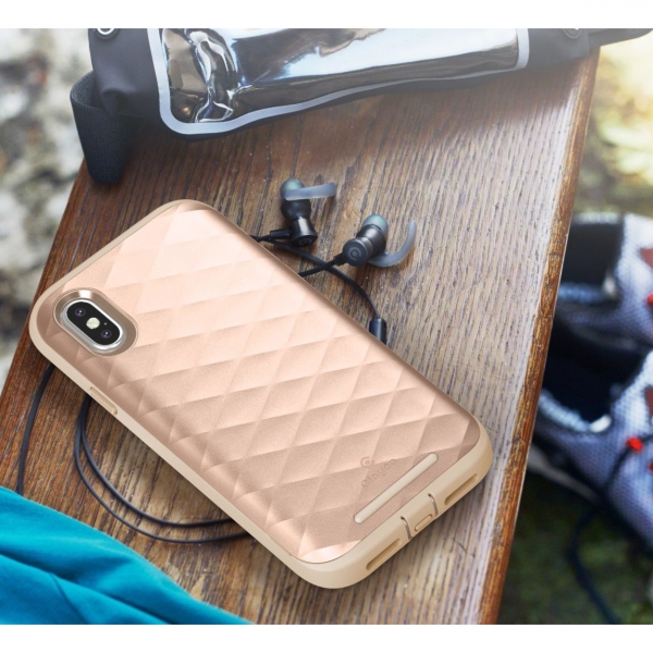 Clayco iPhone X Hera Serisi Klf-Blush Gold