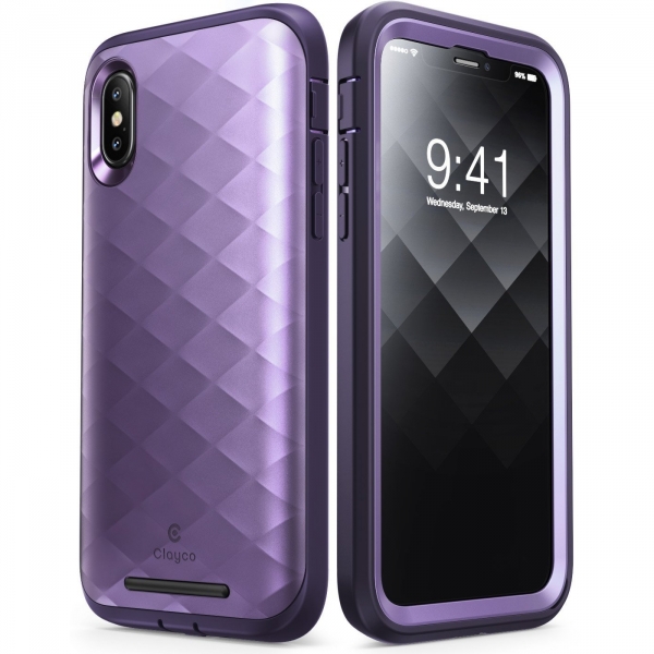 Clayco iPhone XS / X Hera Serisi Klf-Purple