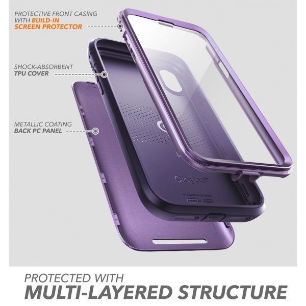 Clayco iPhone X Hera Serisi Klf-Purple