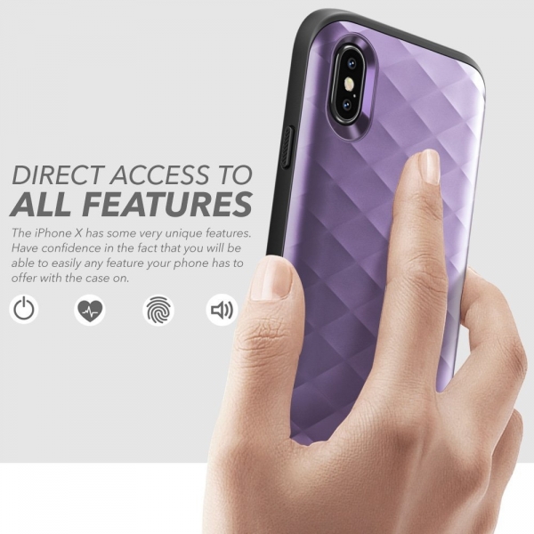 Clayco iPhone XS / X Hera Serisi Klf-Purple