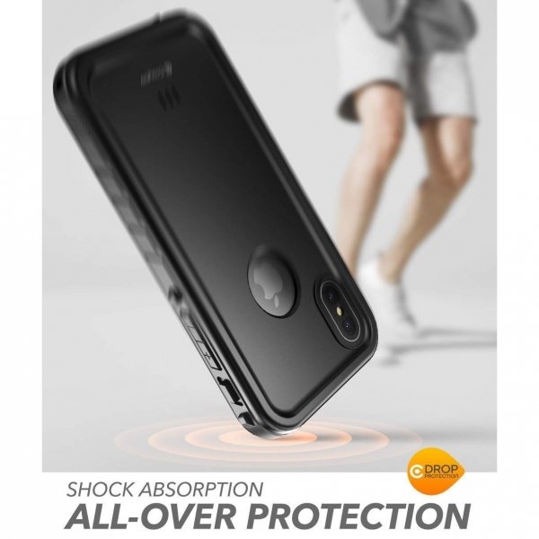 Clayco iPhone XS / X Omni Serisi Su Geirmez Klf-Black