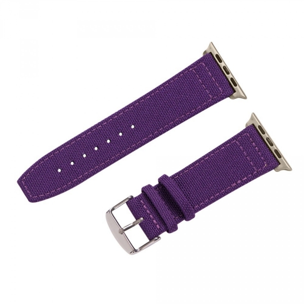 Clockwork Synergy Apple Watch Kanvas/Deri Kay (38mm)-Purple
