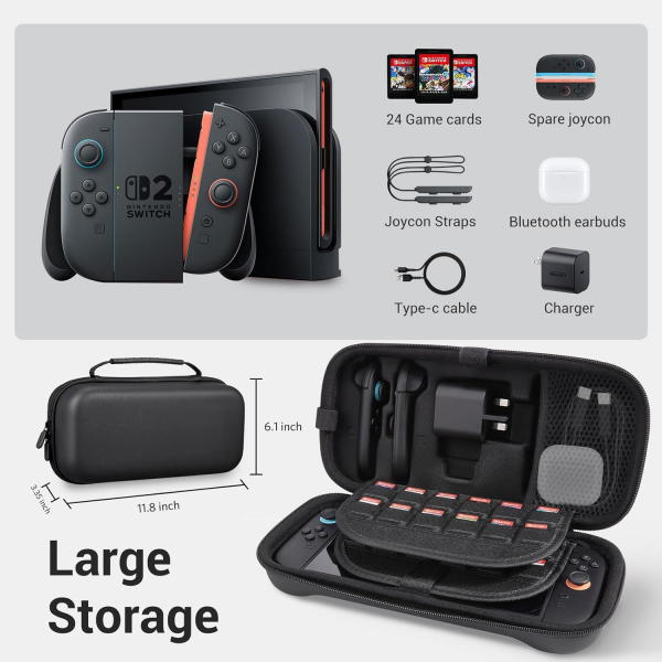 CoBak Nintendo Switch 2 Large Ta��ma �antas�-Black