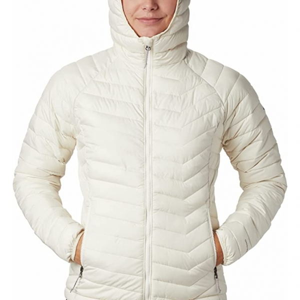 Columbia Powder Lite Hooded Kad�n Mont (Beyaz)