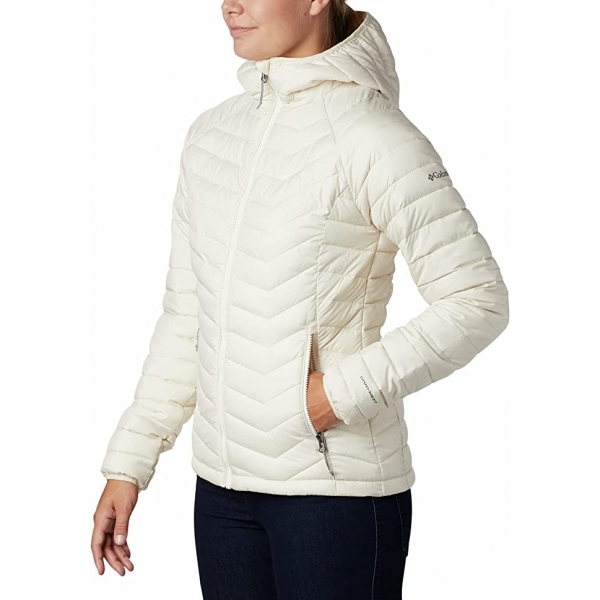 Columbia Powder Lite Hooded Kad�n Mont (Beyaz)