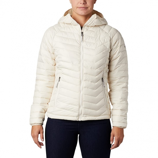 Columbia Powder Lite Hooded Kad�n Mont (Beyaz)