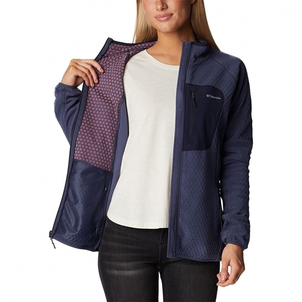 Columbia W Outdoor Tracks Full Zip Kadn Polar st(Lacivert)