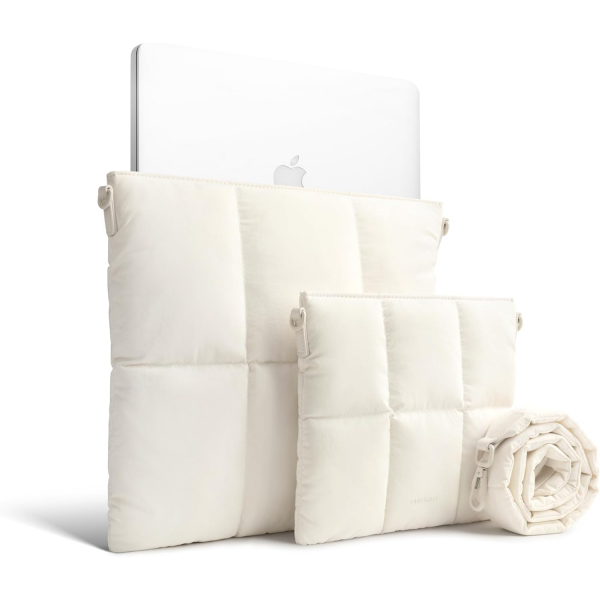 Comfyable Puffy Laptop Klf (15-16 in)-Rice