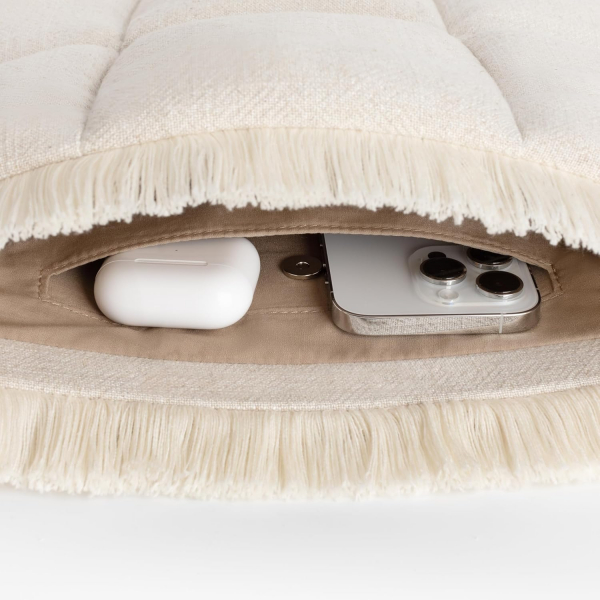 Comfyable Puffy Pskll Laptop antas (13-16 in)-Natural Linen
