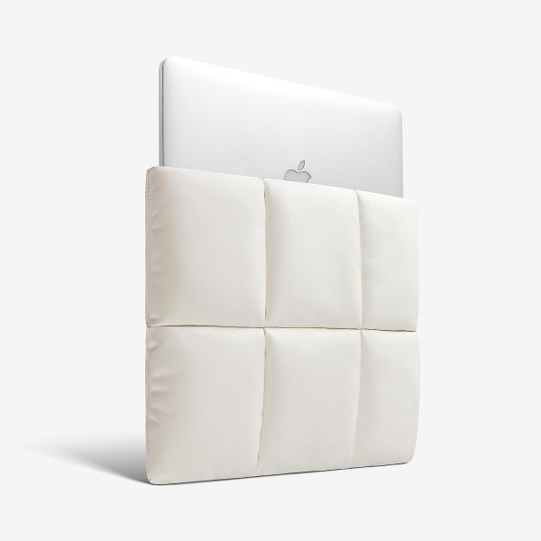 Comfyable MacBook Air/Pro Uyumlu Puffy anta(13-14 in)-Rice